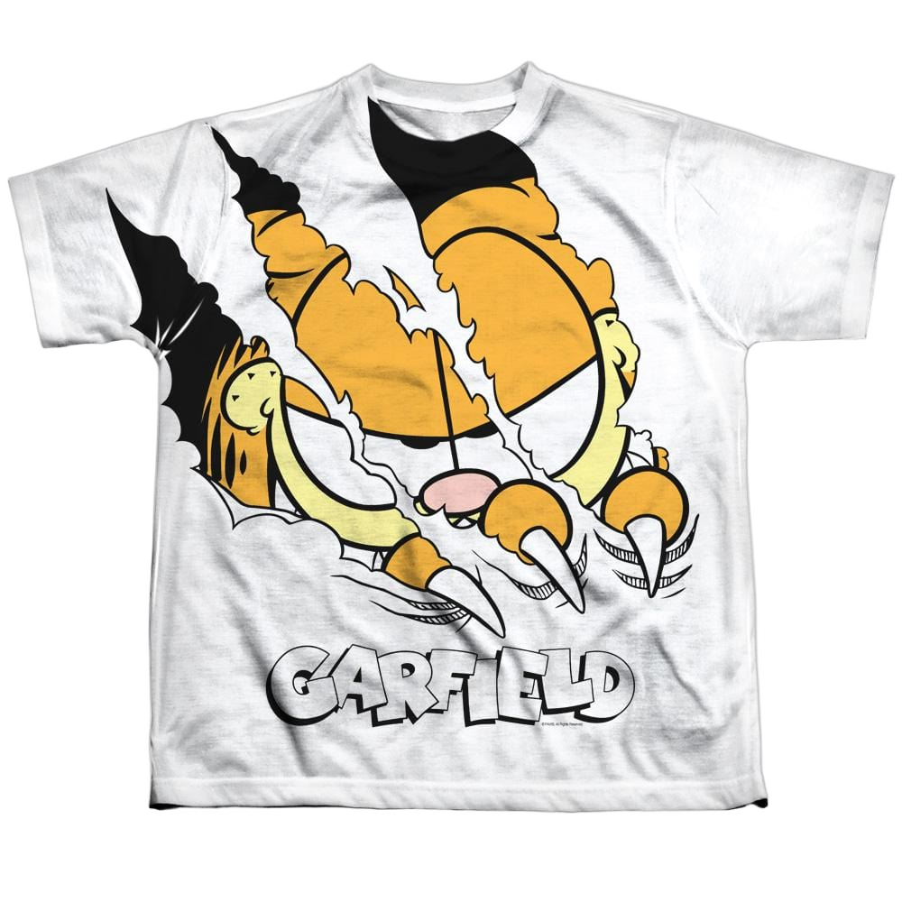 Garfield Torn Youth All Over Print 100% Poly T-Shirt Youth All-Over Print T-Shirt (Ages 8-12) Garfield