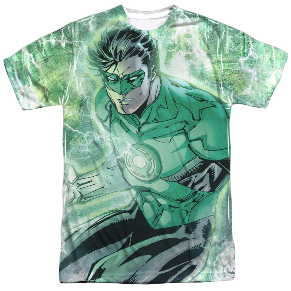 Green Lantern - Lightning Adult All Over Print 100% Poly T-Shirt Men's All-Over Print T-Shirt Green Lantern