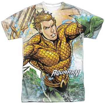 Aquaman - Rough Seas Adult All Over Print 100% Poly T-Shirt Men's All-Over Print T-Shirt Aquaman