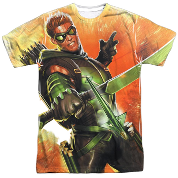 Green Arrow - Worth A Shot Adult All Over Print 100% Poly T-Shirt Men's All-Over Print T-Shirt Green Arrow