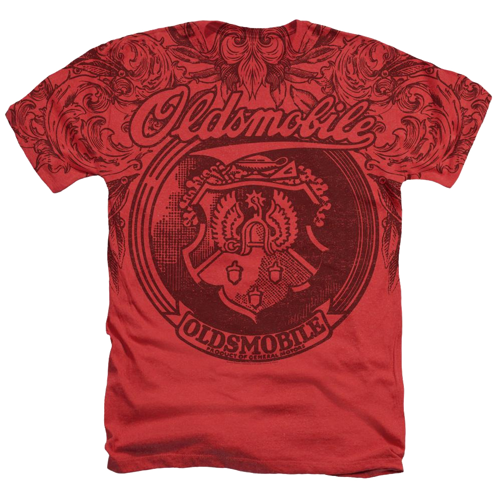 Oldsmobile - Vintage Logo Adult Regular Fit Heather T-Shirt Men's All-Over Heather T-Shirt Oldsmobile