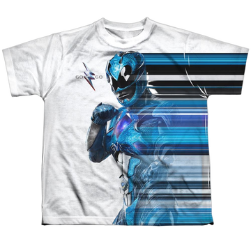 Power Rangers Blue Streak Youth All Over Print 100% Poly T-Shirt Youth All-Over Print T-Shirt (Ages 8-12) Power Rangers