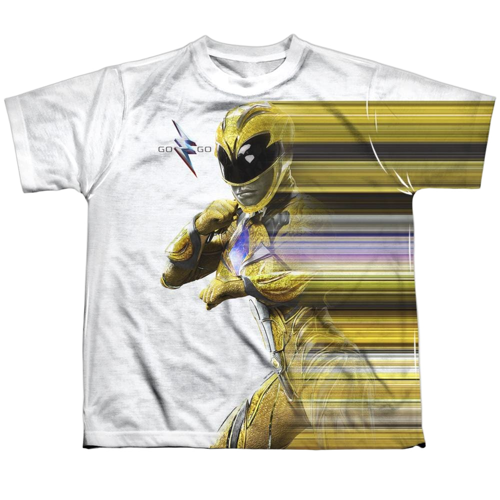 Power Rangers Yellow Streak Youth All Over Print 100% Poly T-Shirt Youth All-Over Print T-Shirt (Ages 8-12) Power Rangers