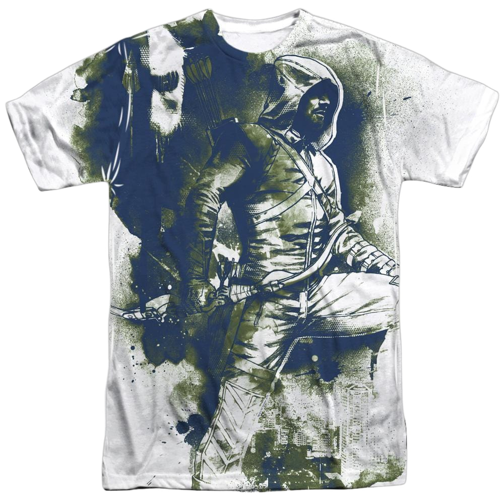 Arrow The Television Series Spray Paint - Men's All-Over Print T-Shirt Men's All-Over Print T-Shirt Green Arrow