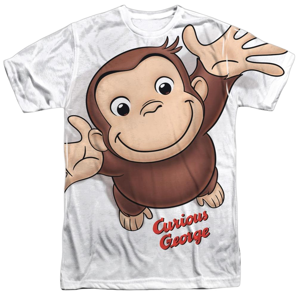 Curious George Hands In The Air - Men's All-Over Print T-Shirt Men's All-Over Print T-Shirt Curious George