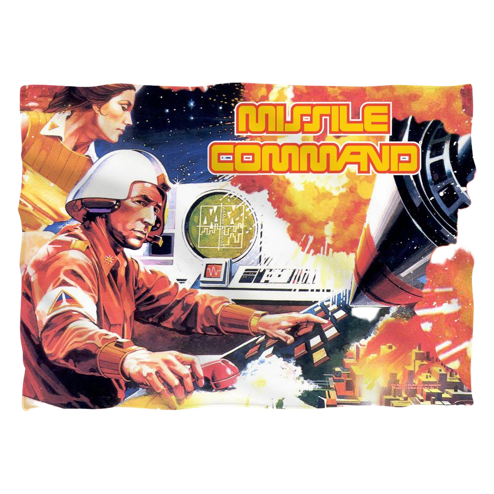 Atari Missile Command (Front/Back Print) - Pillow Case Pillow Cases Atari