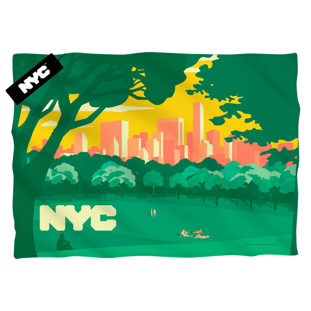 Nyc Central Park Skyline (Front/Back Print) - Pillow Case Pillow Cases New York City