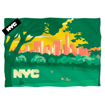 New York City Nyc Central Park Skyline (Front/Back Print) pillow case