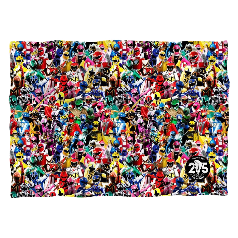 Mighty Morphin Power Rangers Crowd Of Rangers (Front/Back Print) - Pillow Case Pillow Cases Power Rangers
