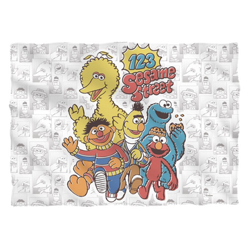 123 Sesame Street (Front/Back Print) pillow case