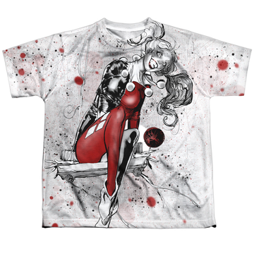 Harley Quinn Harley Sketch Sub youth all-over print t-shirt for ages 8 to 12