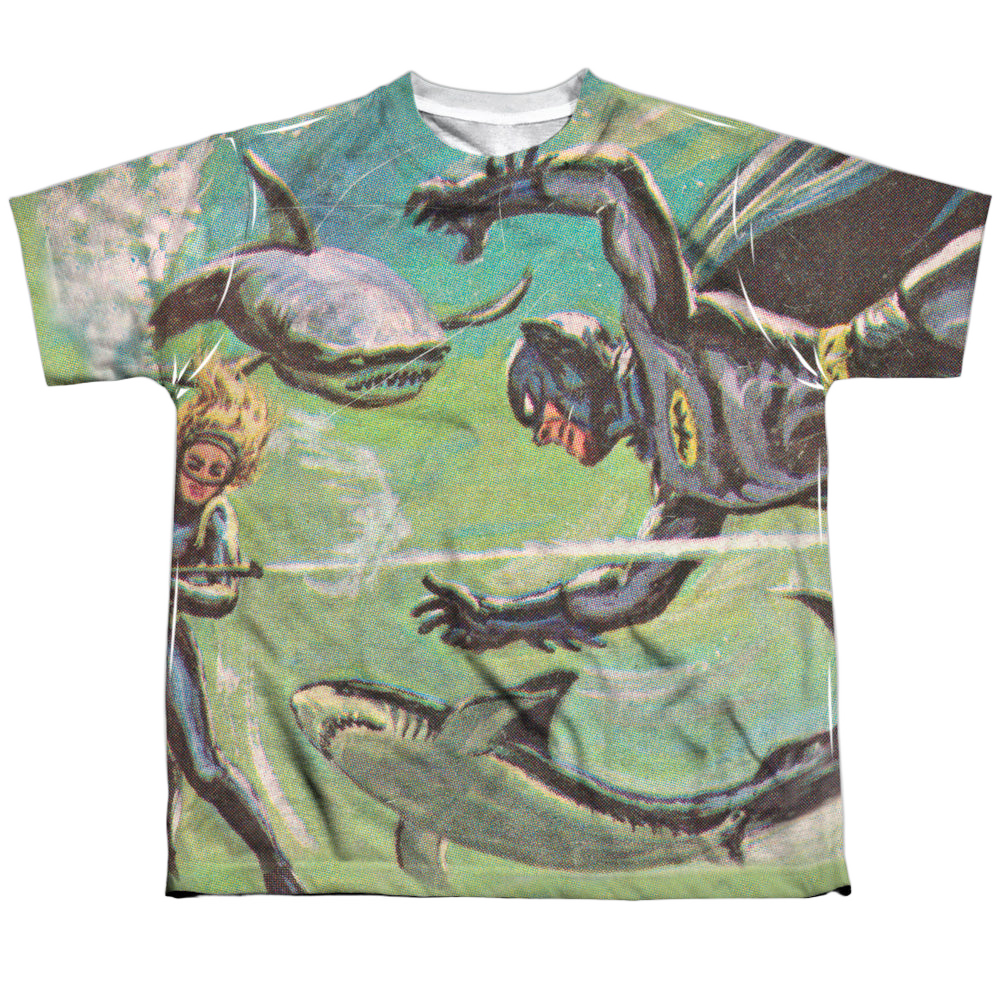 Batman Classic TV Series Underwater - Youth All-Over Print T-Shirt Youth All-Over Print T-Shirt (Ages 8-12) Batman