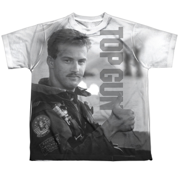 Top Gun Thumbs Up youth all-over print t-shirt for ages 8 to 12