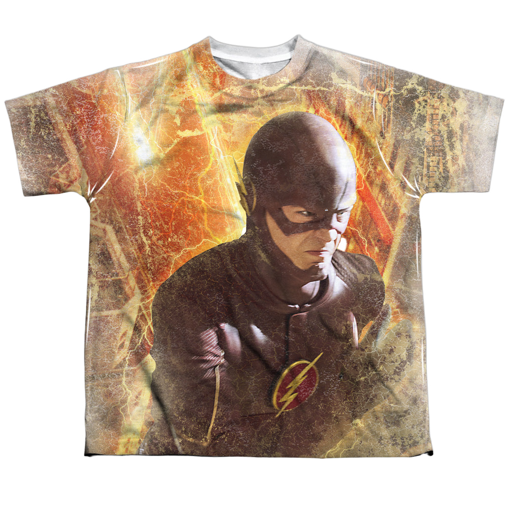 Flash, The (TV Series) Flash Town - Youth All-Over Print T-Shirt Youth All-Over Print T-Shirt (Ages 8-12) The Flash