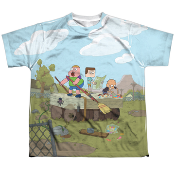 Clarence Boat youth all-over print t-shirt for ages 8 to 12