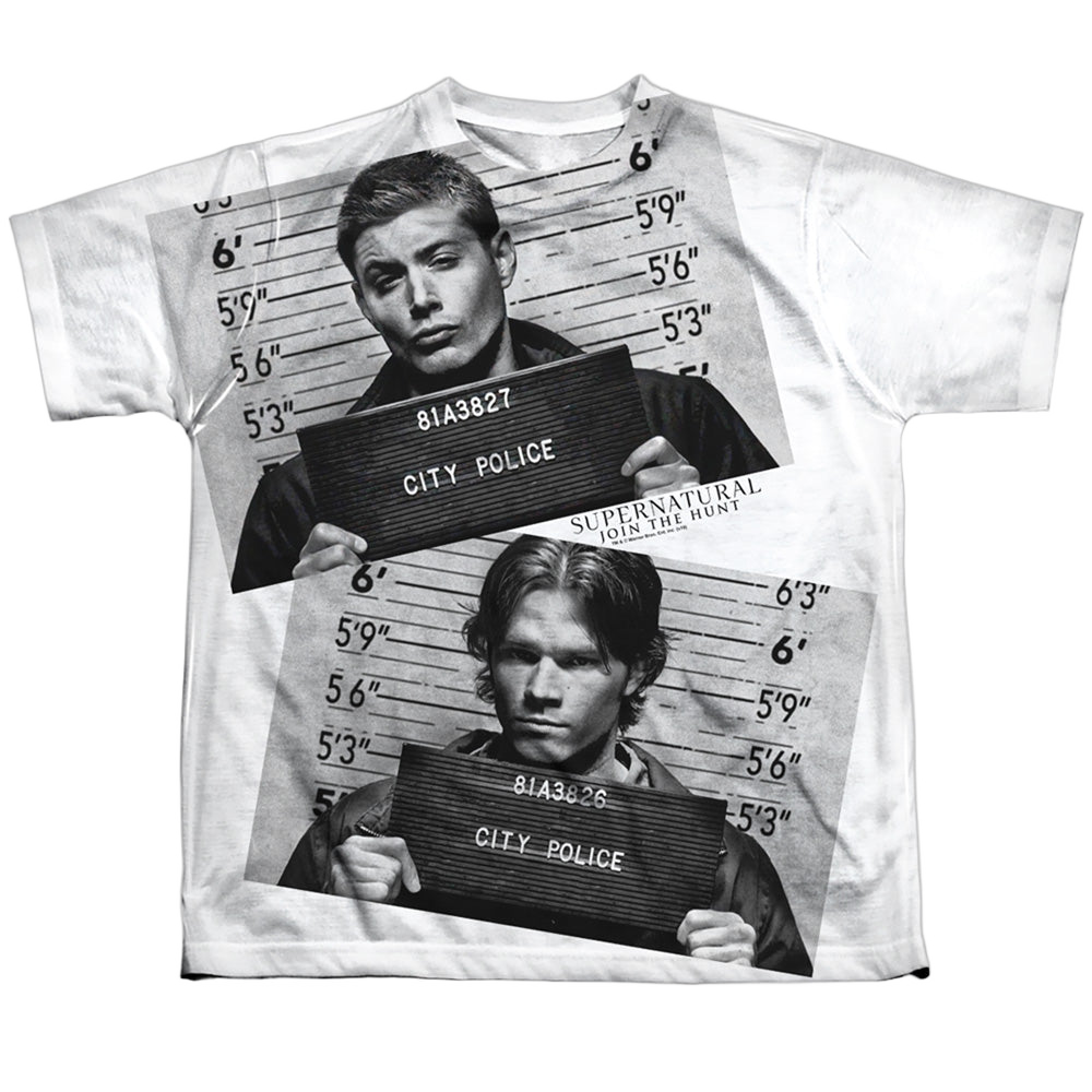 Supernatural Mug Shots - Youth All-Over Print T-Shirt Youth All-Over Print T-Shirt (Ages 8-12) Supernatural