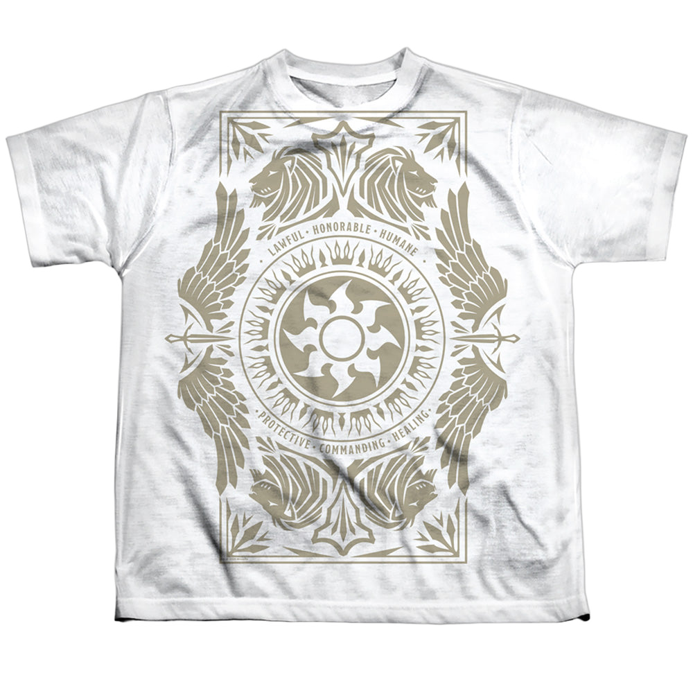 Magic the Gathering White Mana - Youth All-Over Print T-Shirt Youth All-Over Print T-Shirt (Ages 8-12) Magic the Gathering