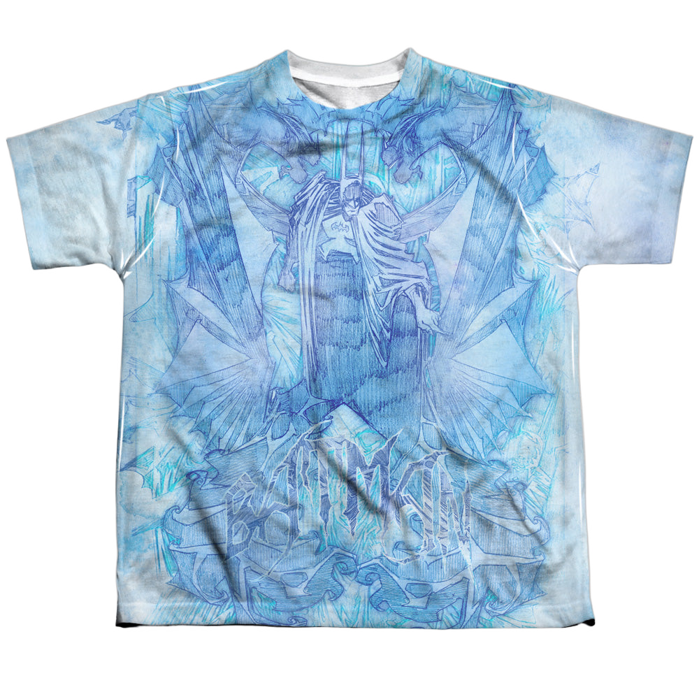 DC Batman Brooding - Youth All-Over Print T-Shirt Youth All-Over Print T-Shirt (Ages 8-12) Batman