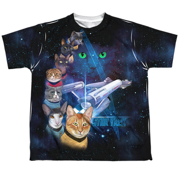 Star Trek The Original Series Cast Of Cats youth all-over print t-shirt for ages 8 to 12