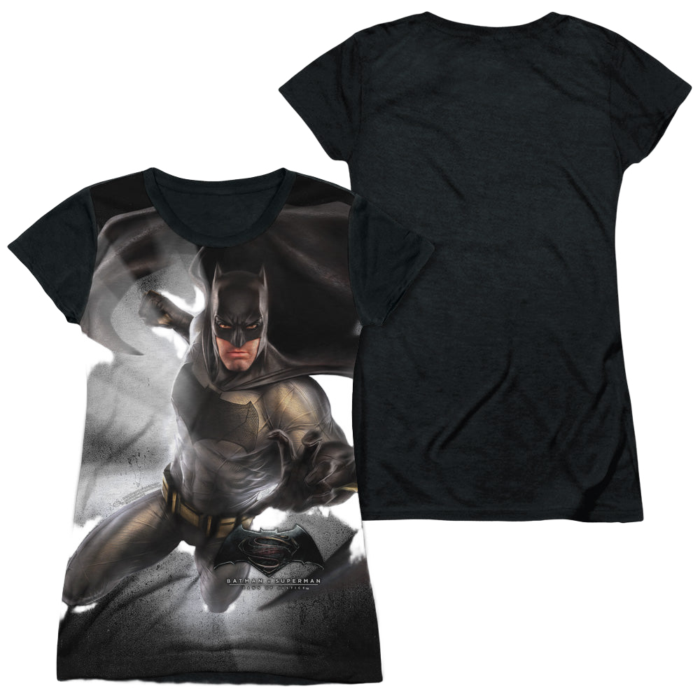Batman v Superman Batman Light - Juniors Black Back T-Shirt Juniors Black Back T-Shirt Batman