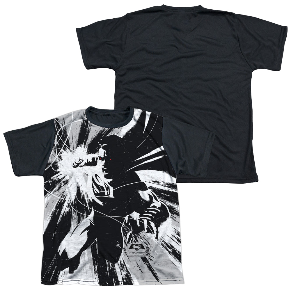 Batman v Superman Graphic Contrast - Youth Black Back T-Shirt Youth Black Back T-Shirt (Ages 8-12) Batman