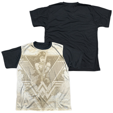 Batman v Superman Greek Goddess youth black back t-shirt for ages 8 to 12