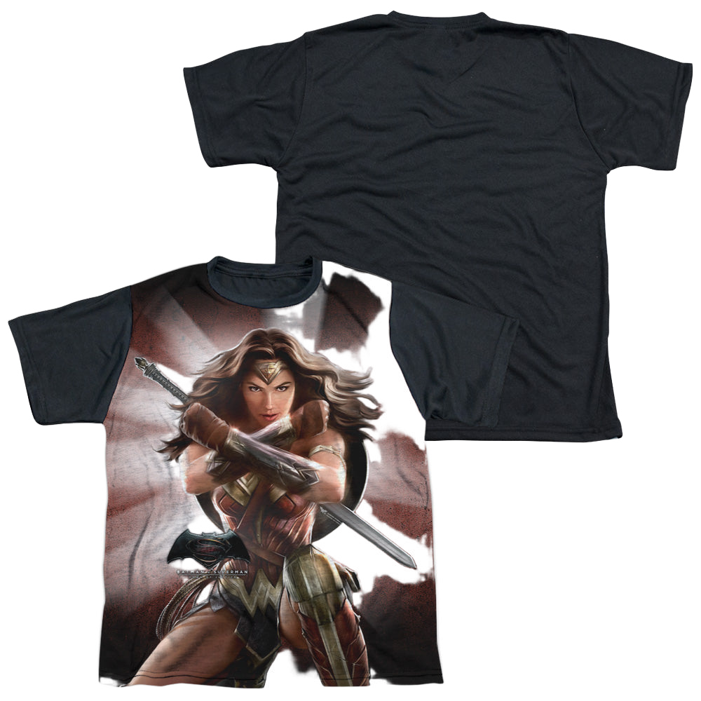 Batman v Superman Wonder Woman Light - Youth Black Back T-Shirt Youth Black Back T-Shirt (Ages 8-12) Batman