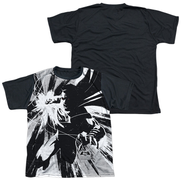 Batman v Superman Graphic Contrast youth black back t-shirt for ages 8 to 12