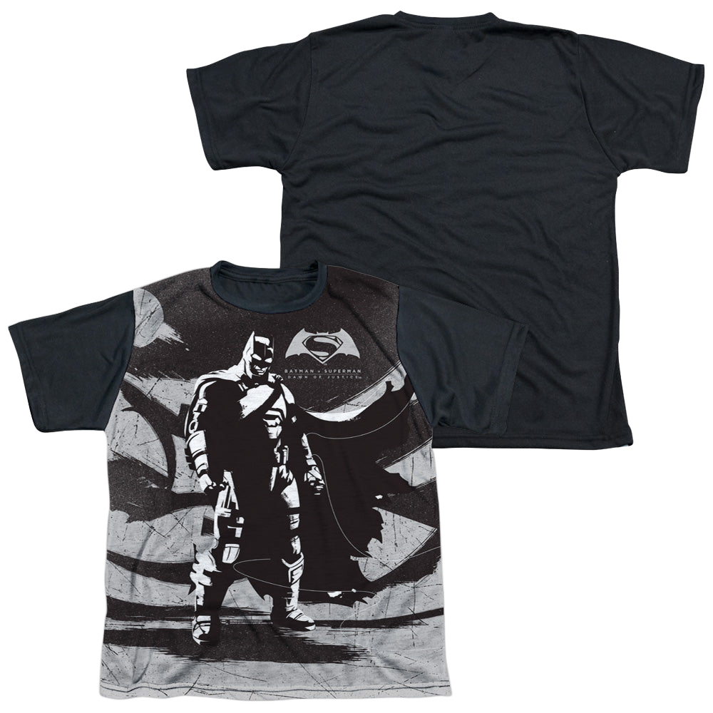Batman v Superman Batman Contrast - Youth Black Back T-Shirt Youth Black Back T-Shirt (Ages 8-12) Batman