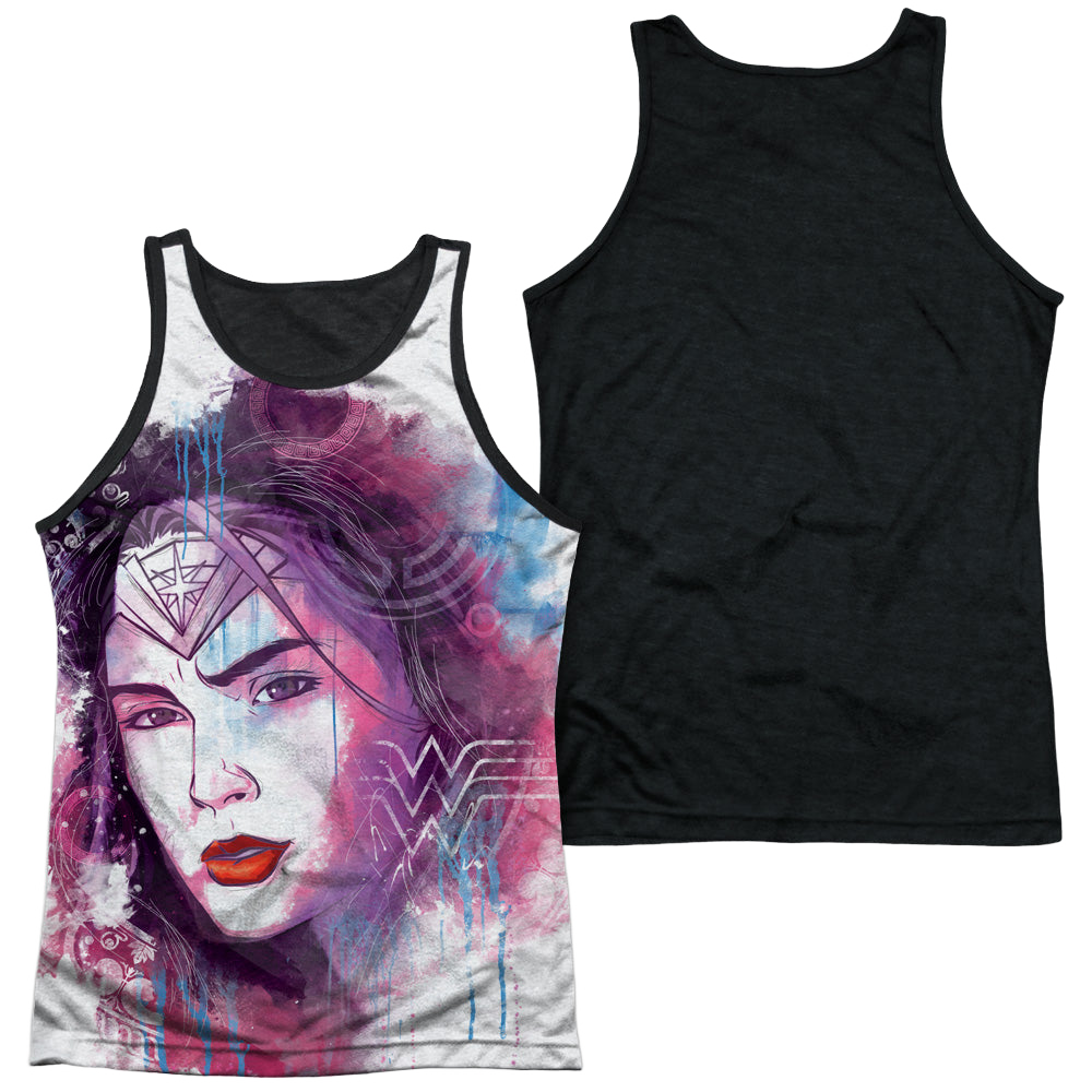 Batman v Superman Watercolor Wonder Sub - Men's Black Back Tank Top Men's Black Back Tank Batman