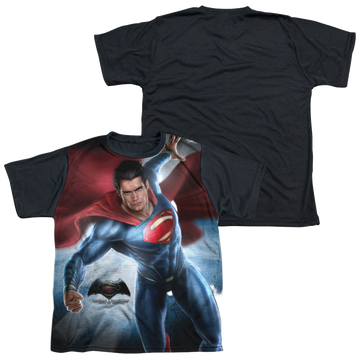 Batman v Superman Superman Light youth black back t-shirt for ages 8 to 12