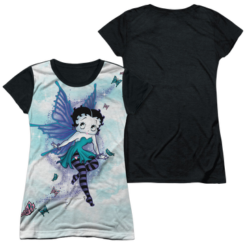Betty Boop Sparkle Fairy juniors black back t-shirt