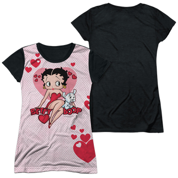 Betty Boop Sweetheart juniors black back t-shirt