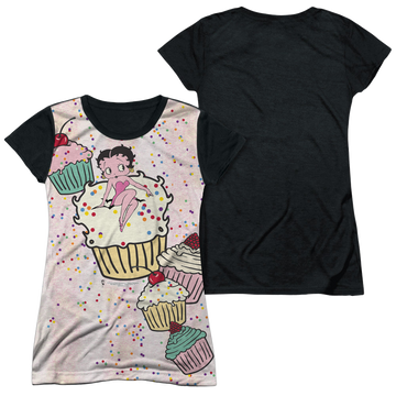 Betty Boop Cake Boop juniors black back t-shirt