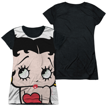 Betty Boop Big Boop Head juniors black back t-shirt