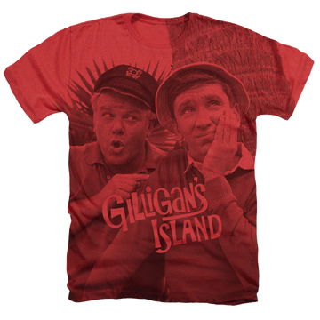 Gilligan's Island Gilligan And The Skipper men's all-over heather t-shirt