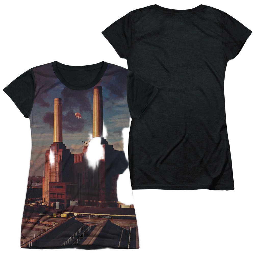 Pink Floyd Animals - Juniors Black Back T-Shirt Juniors Black Back T-Shirt Pink Floyd
