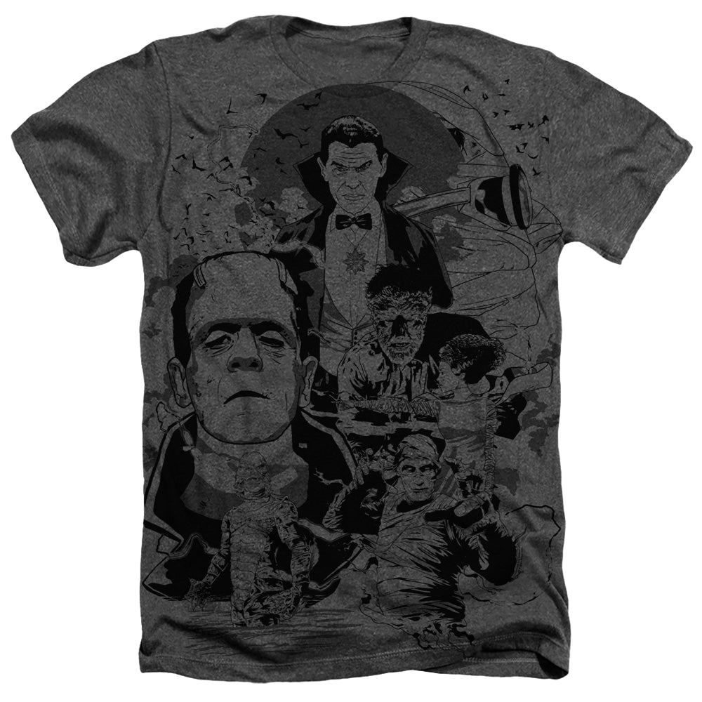 Universal Monsters Monster Pile - Men's All-Over Heather T-Shirt Men's All-Over Heather T-Shirt Universal Monsters