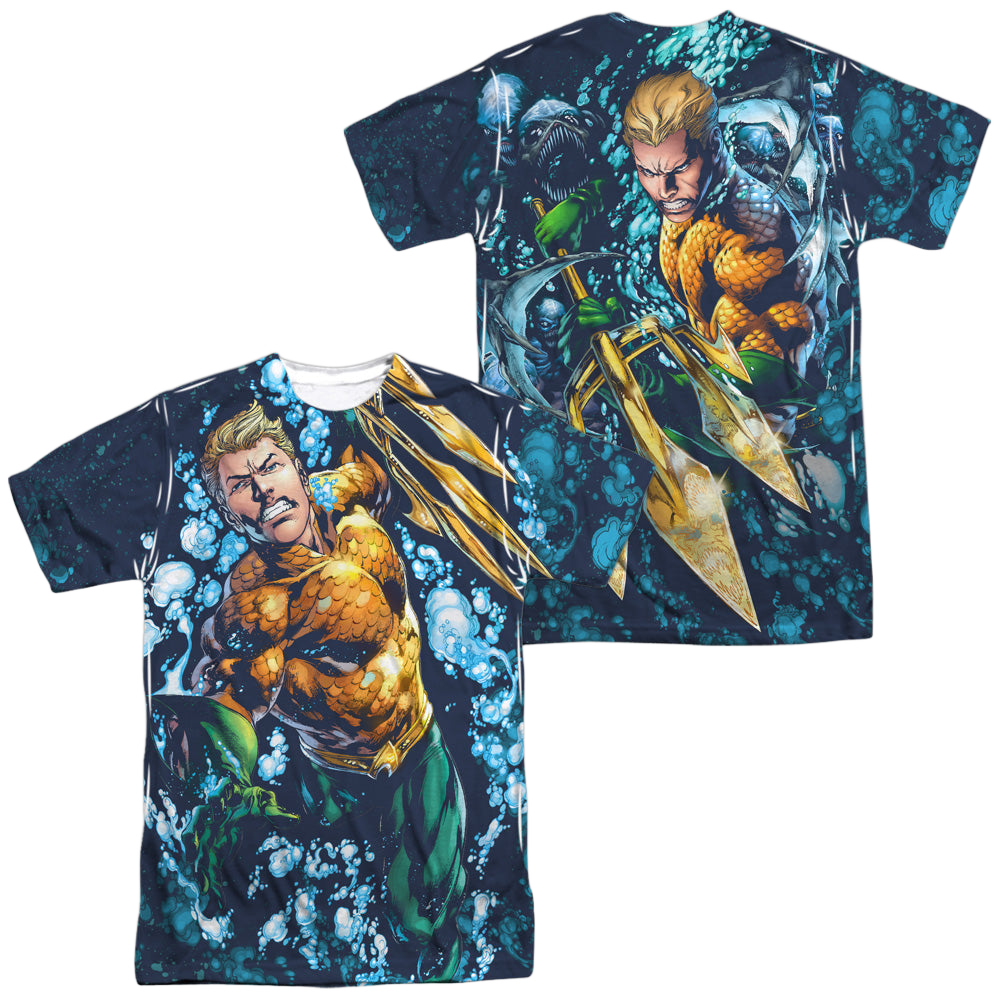 Aquaman Trident (Front/Back Print) - Men's All-Over Print T-Shirt Men's All-Over Print T-Shirt Aquaman