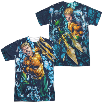 Aquaman Trident (Front/Back Print) - Men's All-Over Print T-Shirt Men's All-Over Print T-Shirt Aquaman