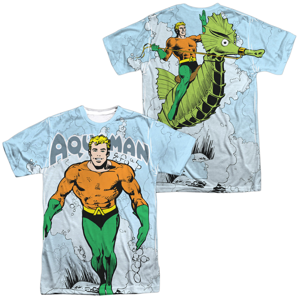 Aquaman Clasic Aqua (Front/Back Print) - Men's All-Over Print T-Shirt Men's All-Over Print T-Shirt Aquaman