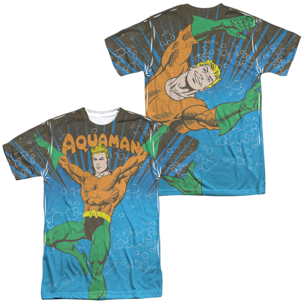 Aquaman Underwater Sub (Front/Back Print) - Men's All-Over Print T-Shirt Men's All-Over Print T-Shirt Aquaman