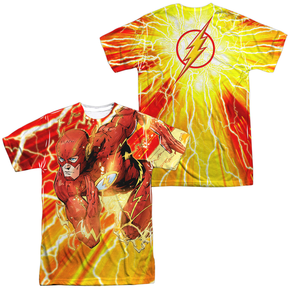 Flash, The Lightning Dash (Front/Back Print) - Men's All-Over Print T-Shirt Men's All-Over Print T-Shirt The Flash