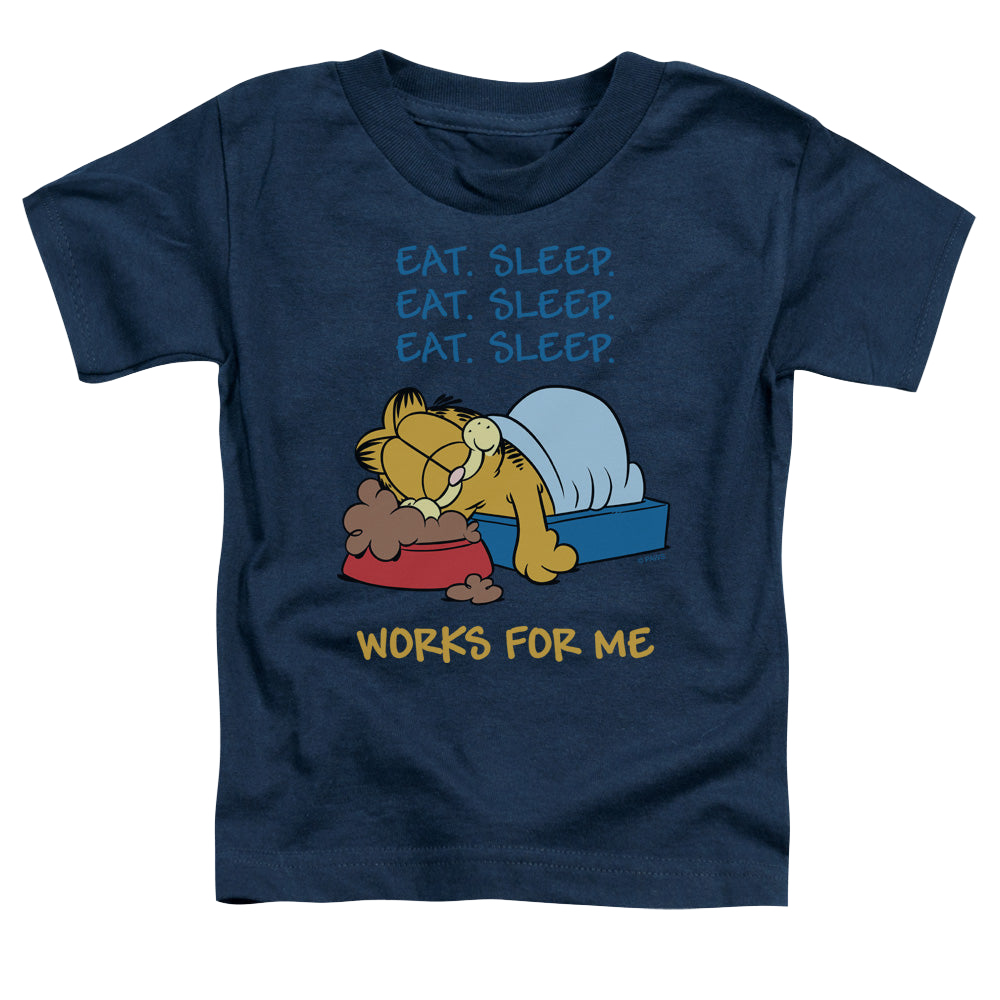 Garfield Works For Me - Kid's T-Shirt Kid's T-Shirt (Ages 4-7) Garfield