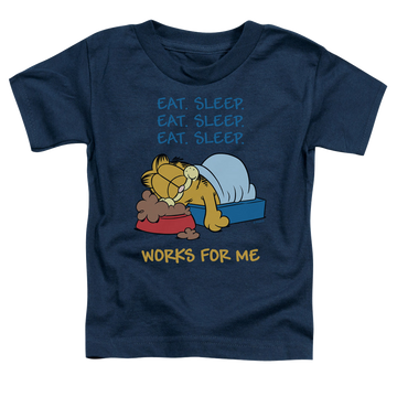 Garfield Works For Me - Kid's T-Shirt Kid's T-Shirt (Ages 4-7) Garfield