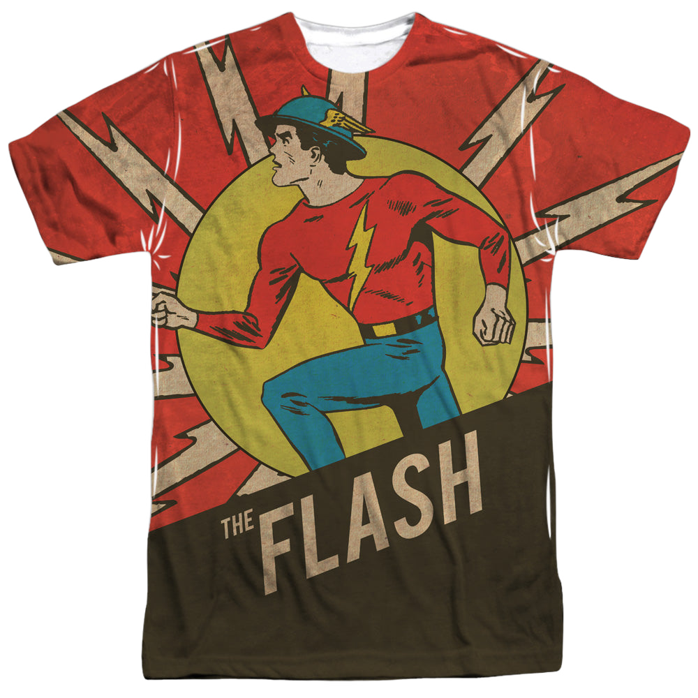 Flash, The Vintage Comic Flash - Men's All-Over Print T-Shirt Men's All-Over Print T-Shirt The Flash
