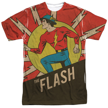 Flash, The Vintage Comic Flash - Men's All-Over Print T-Shirt Men's All-Over Print T-Shirt The Flash