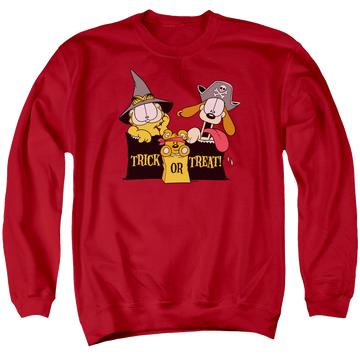 Garfield Trick Or Treat - Men's Crewneck Sweatshirt Men's Crewneck Sweatshirt Garfield
