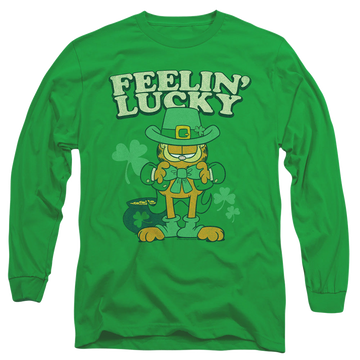 Garfield Feelin Lucky - Men's Long Sleeve T-Shirt Men's Long Sleeve T-Shirt Garfield