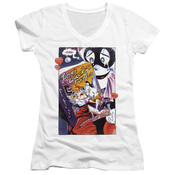 Harley Quinn Loves Wacky Fury - Juniors V-Neck T-Shirt Juniors V-Neck T-Shirt Harley Quinn
